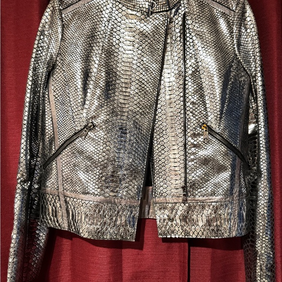 Brand new never worn. Roberto Cavalli Metallic Snake Print Jacket size 38